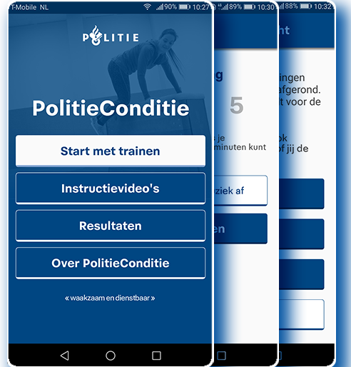 sporttest trainen met politieconditie app